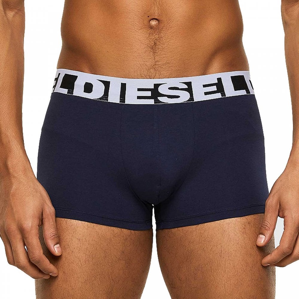 Diesel - 3 - Pack Cotton Stretch Boxer Trunk, Pink / Navy / Navy - Boxers - and - Briefs.net