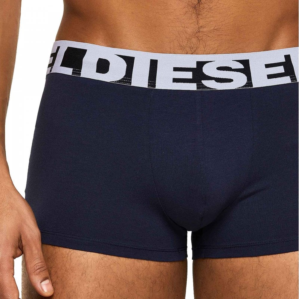 Diesel - 3 - Pack Cotton Stretch Boxer Trunk, Pink / Navy / Navy - Boxers - and - Briefs.net