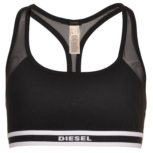 MILEY Bralette aus Baumwollstretch-Mesh, Schwarz