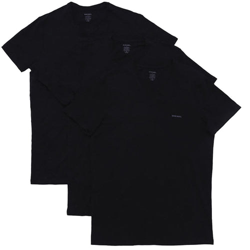 UMTEE Jake 3-Pack 'V' Neck T-Shirt, All Black