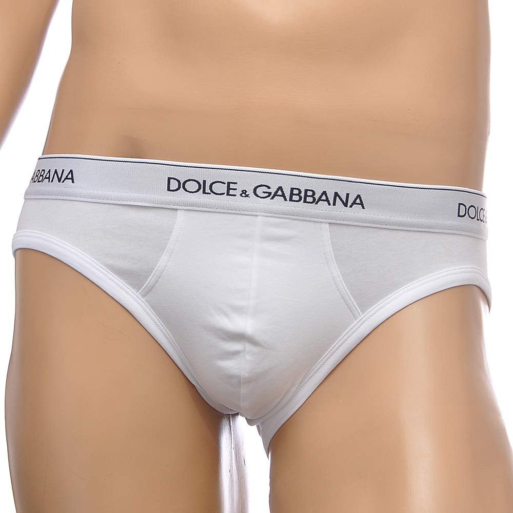 Dolce & Gabbana - 2 - Pack Day By Day Stretch Cotton Low Waist Brief, White - Boxers - and - Briefs.net