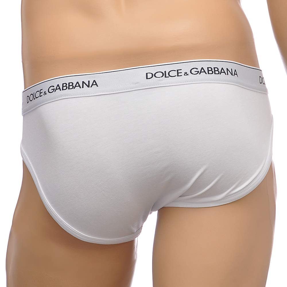 Dolce & Gabbana - 2 - Pack Day By Day Stretch Cotton Low Waist Brief, White - Boxers - and - Briefs.net