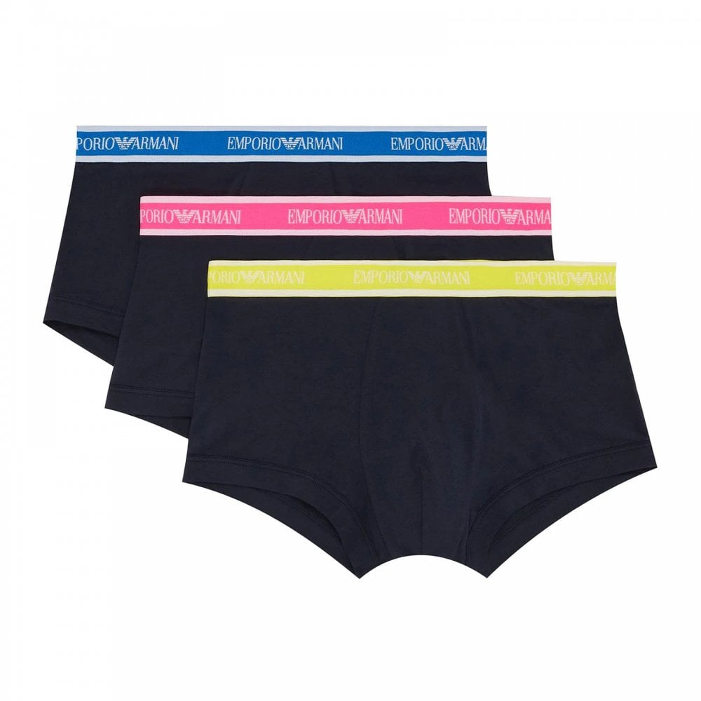 3er-Pack Boxershorts mit Logoband, Marine