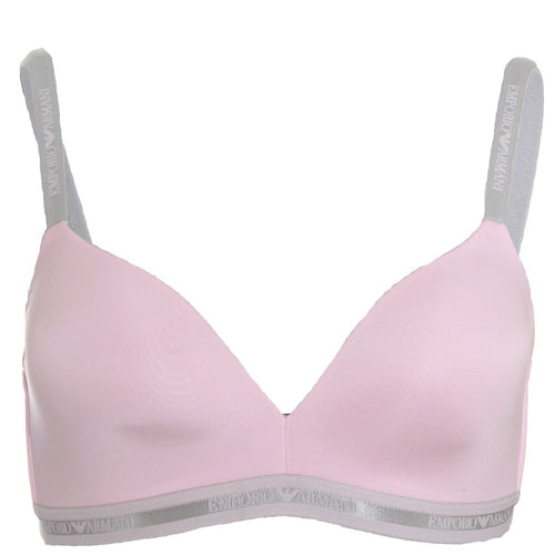 Visibility Padded Microfiber Triangle Bralette, Candy Pink
