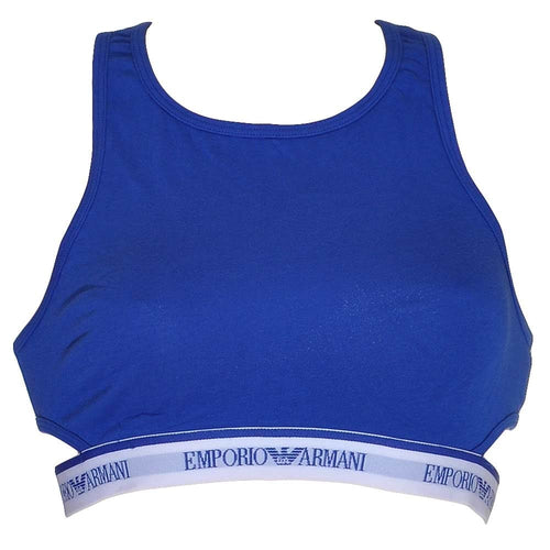 Visibility Stretch Cotton Bralette, Electric Blue