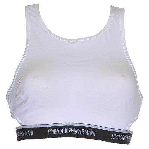 Visibility Stretch Cotton Bralette, White