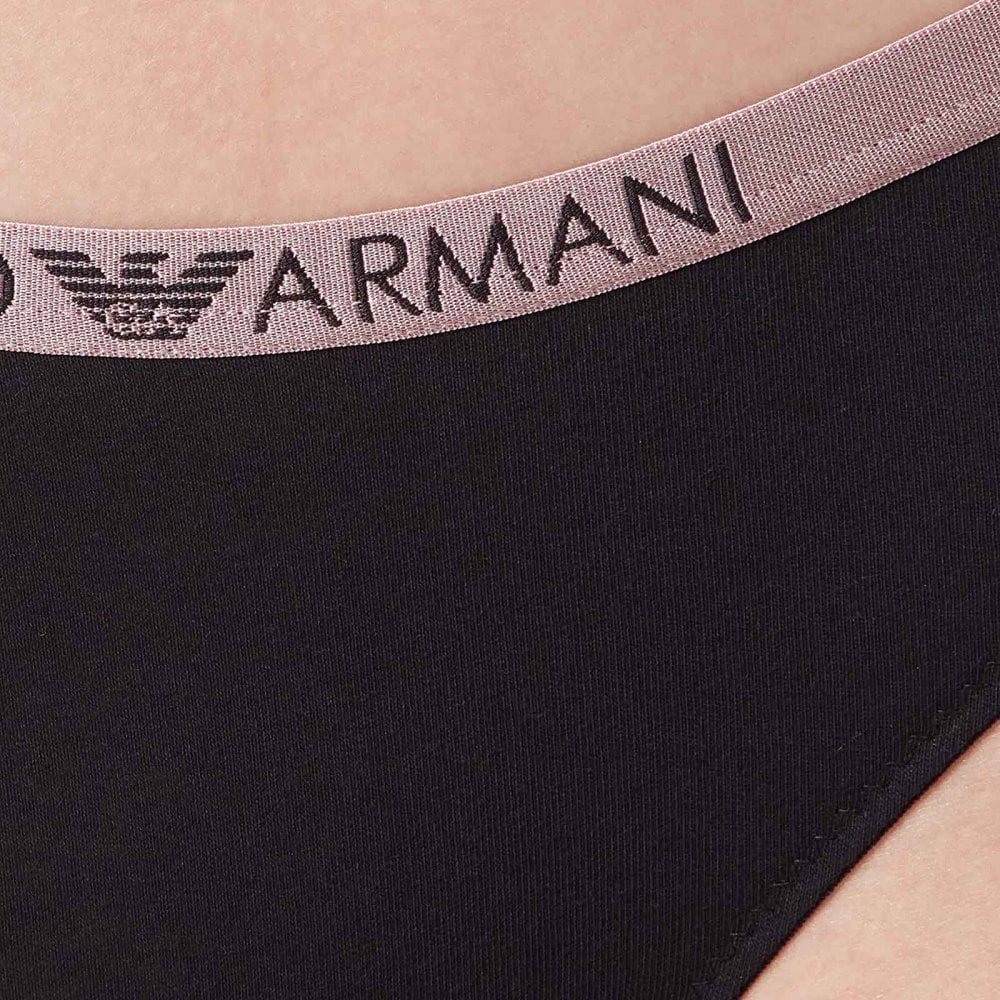 Emporio Armani - 2 - Pack Basic Cotton Brief, Black - Boxers - and - Briefs.net