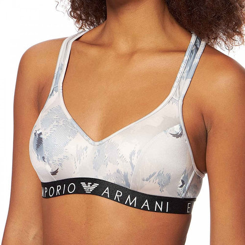 Visibility Padded Bralette, Birds / Powder Pink Print