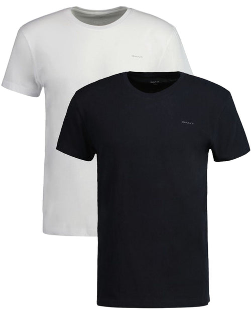 GantT-Shirts 2 - pack2 - Pack Crew - Neck T-Shirts, Black/WhiteBoxers - and - Briefs.net