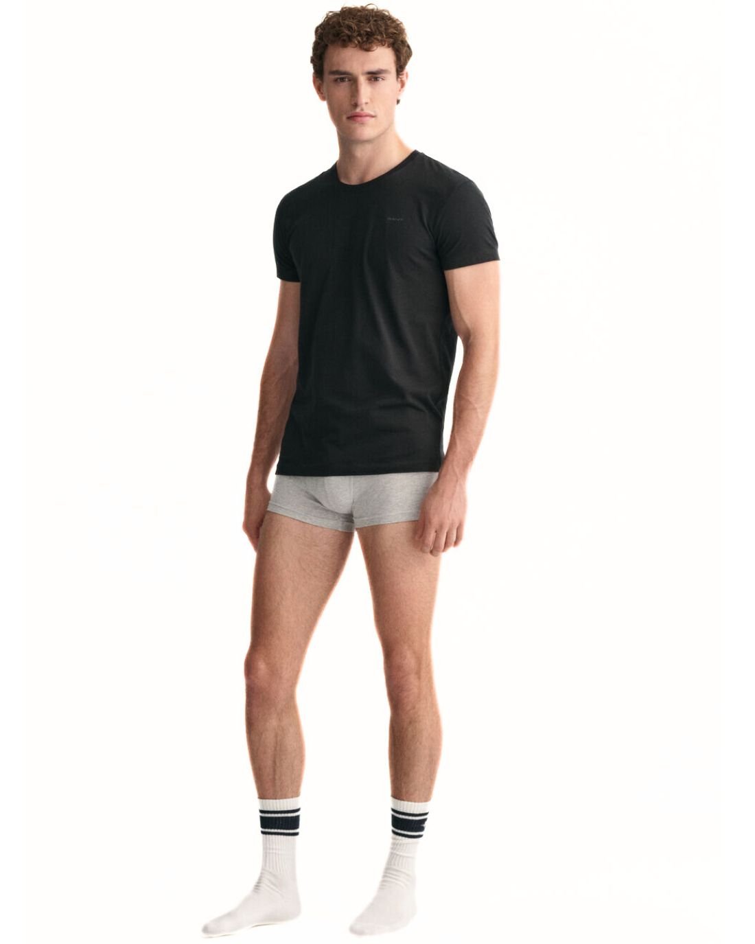 GantT-Shirts 2 - pack2 - Pack Crew - Neck T-Shirts, Black/WhiteBoxers - and - Briefs.net