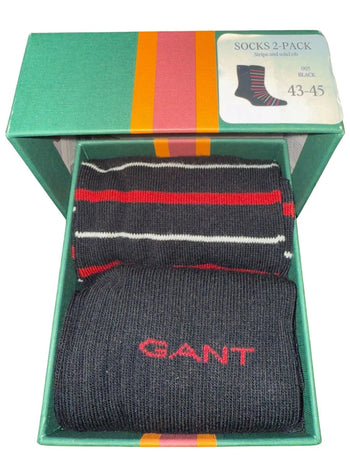 GantSocks 2 - pack2 - Pack Multi - Stripe Socks Gift Set, BlackBoxers & Briefs