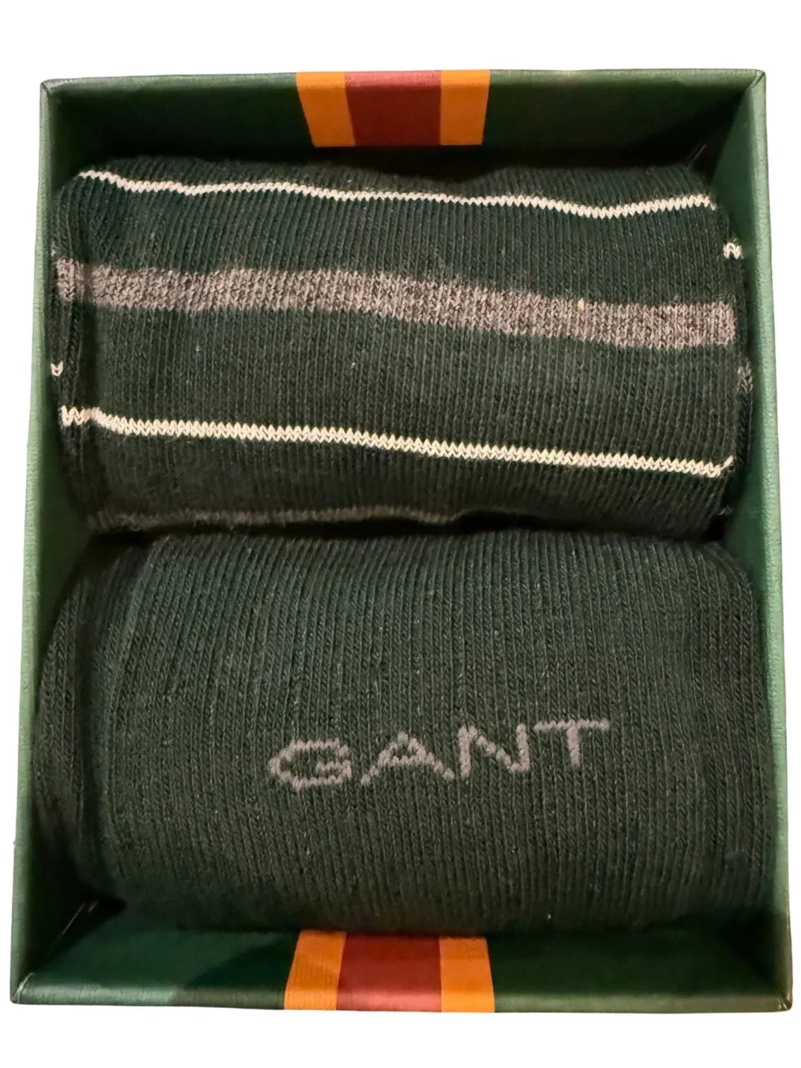 GantSocks 2 - pack2 - Pack Multi - Stripe Socks Gift Set, Tartan GreenBoxers & Briefs