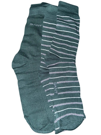 GantSocks 2 - pack2 - Pack Multi - Stripe Socks Gift Set, Tartan GreenBoxers & Briefs