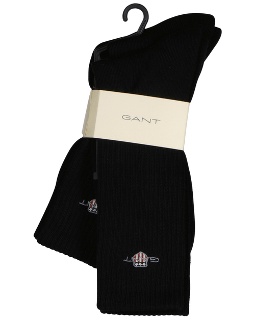 GantSocks 2 - pack2 - Pack Shield Logo Sports Socks, BlackBoxers & Briefs