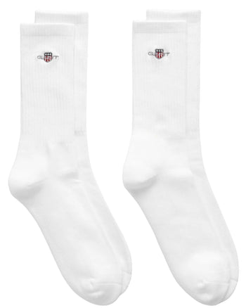 GantSocks 2 - pack2 - Pack Shield Logo Sports Socks, WhiteBoxers & Briefs