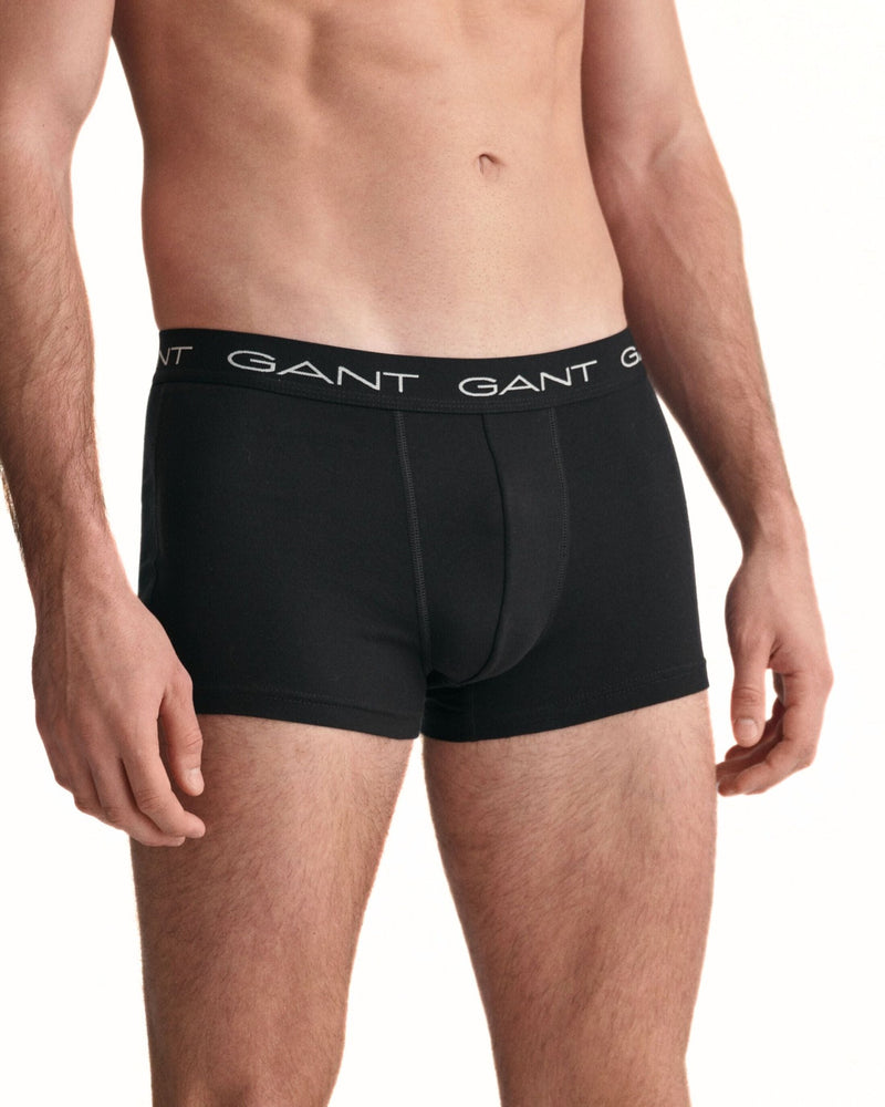 GantTrunks 3 - pack3 - Pack Classic Logo Boxer Trunks, BlackBoxers - and - Briefs.net