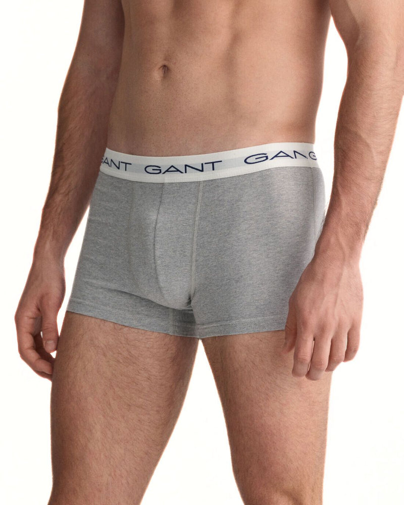 GantTrunks 3 - pack3 - Pack Classic Logo Boxer Trunks, Black/White/GreyBoxers - and - Briefs.net