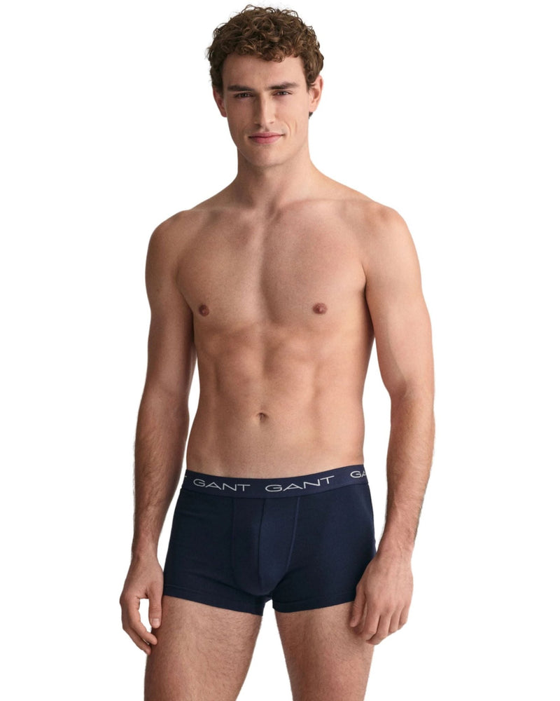 GantTrunks 3 - pack3 - Pack Classic Logo Boxer Trunks, NavyBoxers - and - Briefs.net