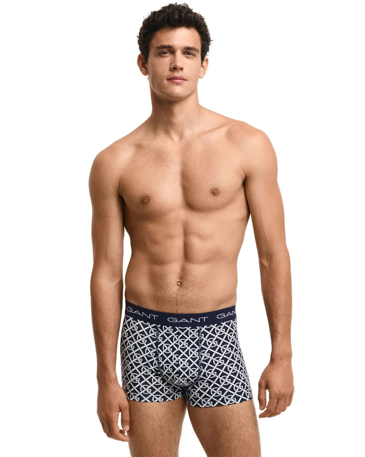 GantTrunks 3 - pack3 - Pack G - Patterned Boxer Trunks, Evening BlueBoxers - and - Briefs.net