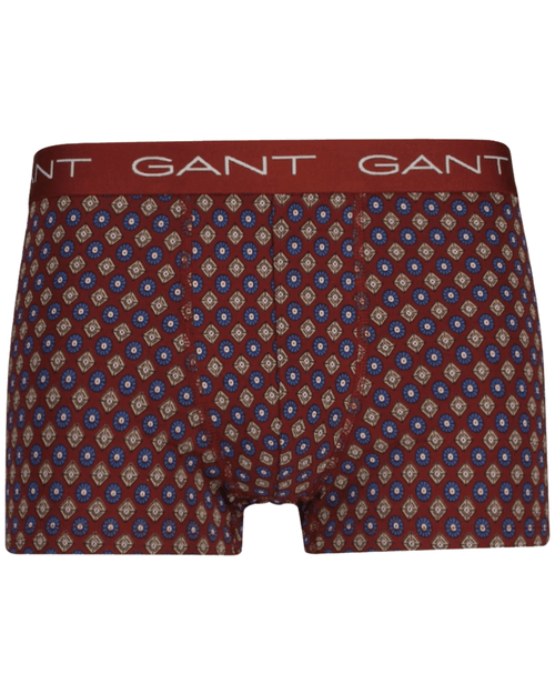 GantTrunks 3 - pack3 - Pack Geometric Print Boxer Trunks, Burgundy/greyBoxers & Briefs