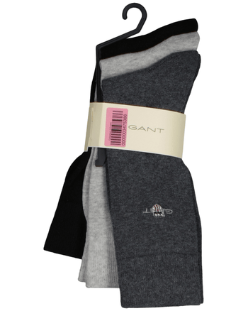 GantSocks 3 - pack3 - Pack Shield Logo Socks, Black/Grey ComboBoxers & Briefs
