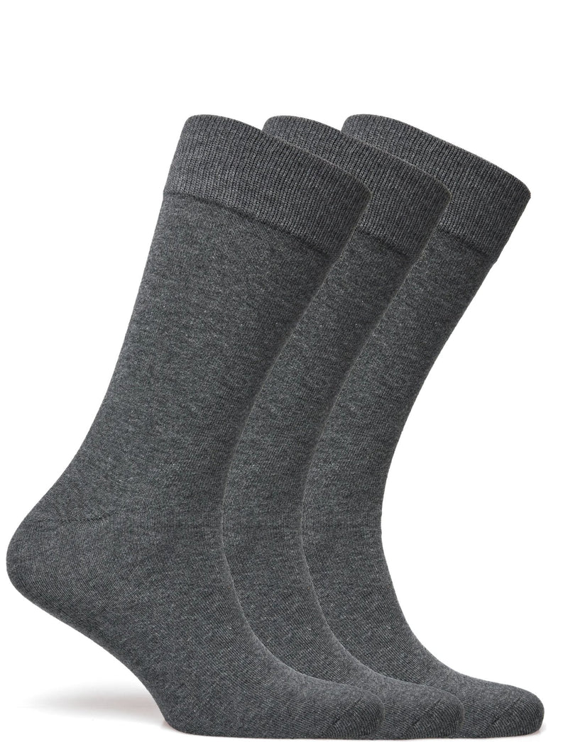 GantSocks 3 - pack3 - Pack Soft Cotton Socks, Charcoal MelangeBoxers - and - Briefs.net