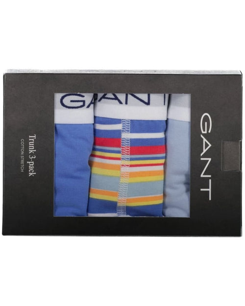 GantTrunks 3 - pack3 - Pack Stripe Print Boxer Trunks, Perfect BlueBoxers & Briefs