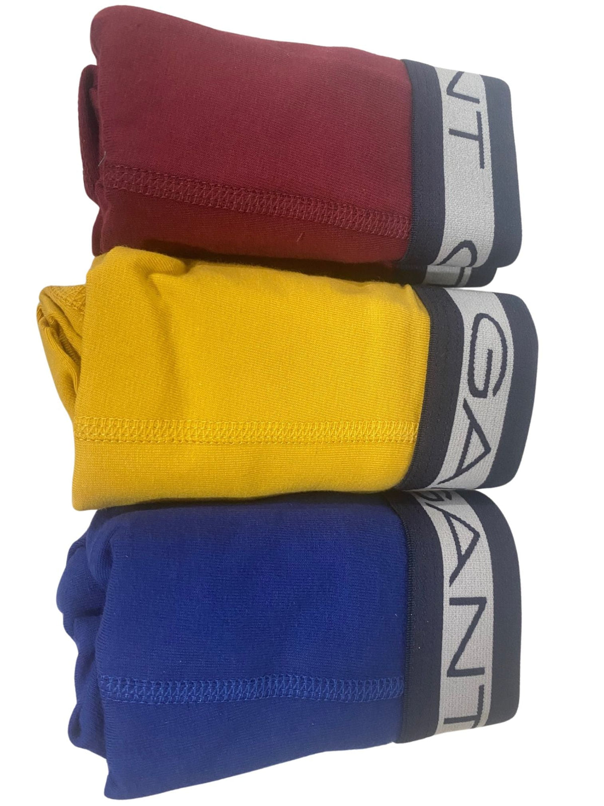 GantTrunks 3 - pack3 - Pack Striped Waistband Boxer Trunks, Burgundy/Yellow/BlueBoxers - and - Briefs.net