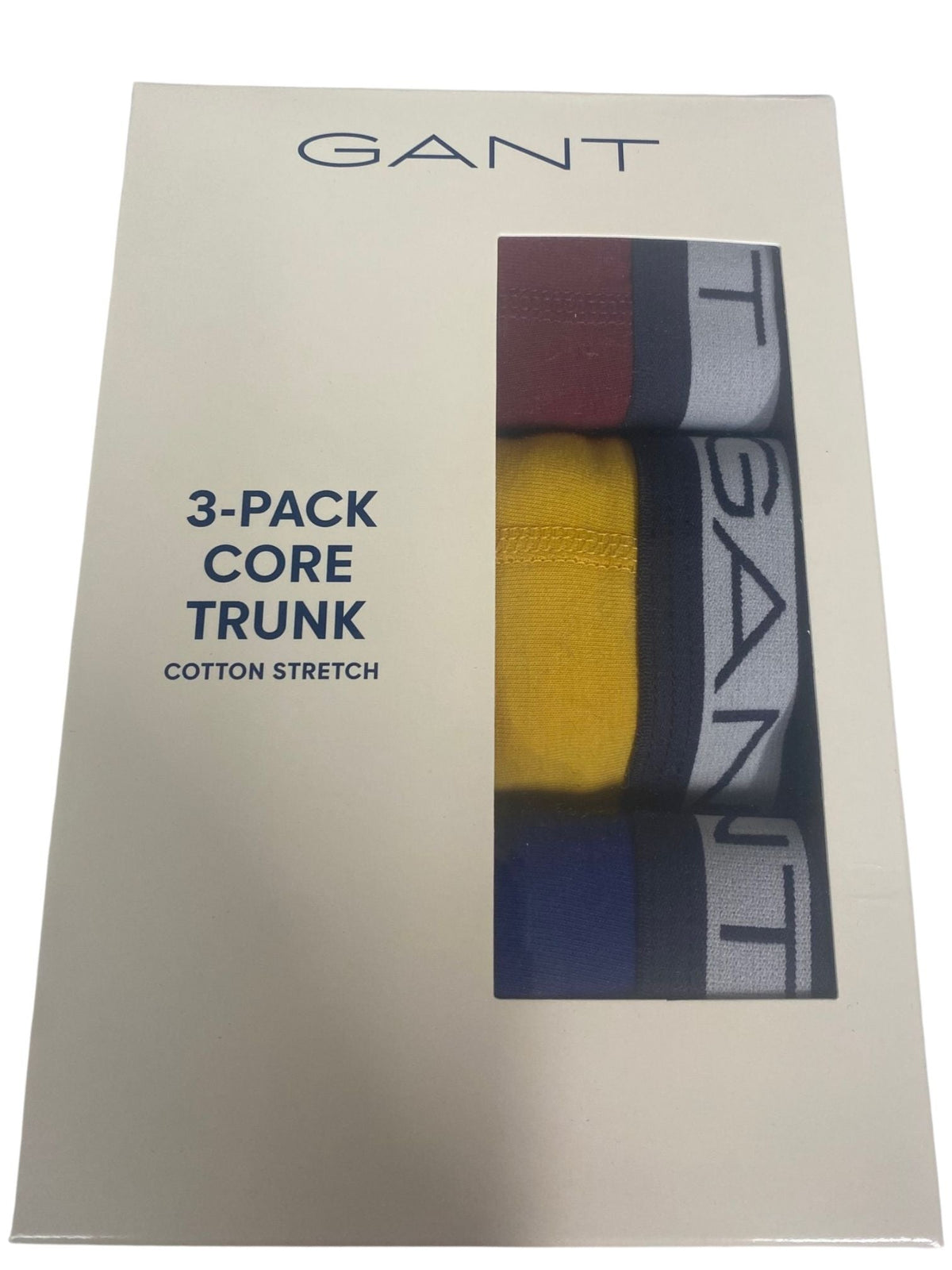 GantTrunks 3 - pack3 - Pack Striped Waistband Boxer Trunks, Burgundy/Yellow/BlueBoxers - and - Briefs.net