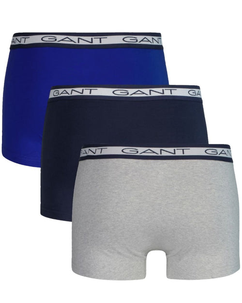 GantTrunks 3 - pack3 - Pack Striped Waistband Boxer Trunks, Navy/Grey/BlueBoxers - and - Briefs.net
