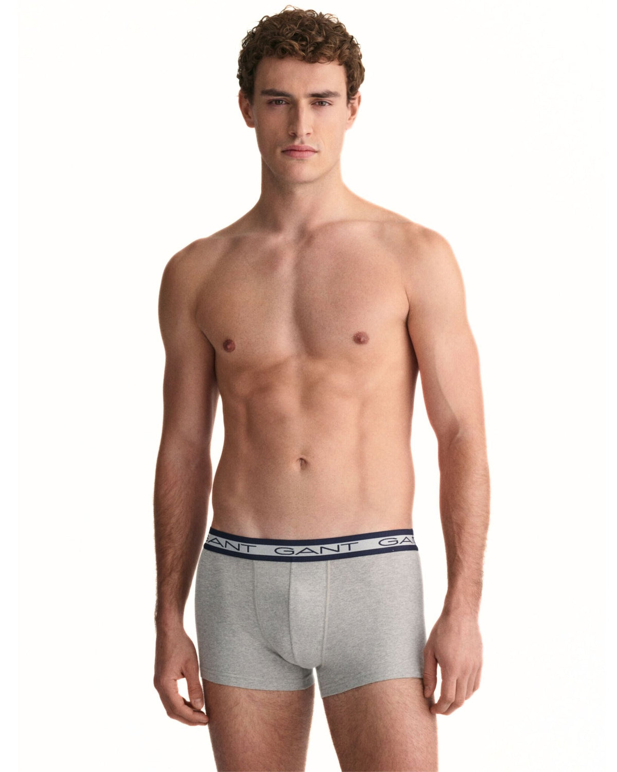 GantTrunks 3 - pack3 - Pack Striped Waistband Boxer Trunks, Navy/Grey/BlueBoxers - and - Briefs.net