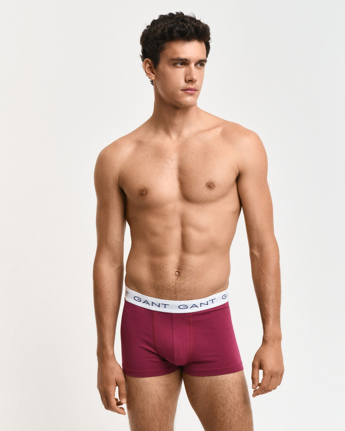 GantTrunks 3 - pack3 - Pack White Waistband Boxer Trunks, Burgundy/Green/NavyBoxers - and - Briefs.net