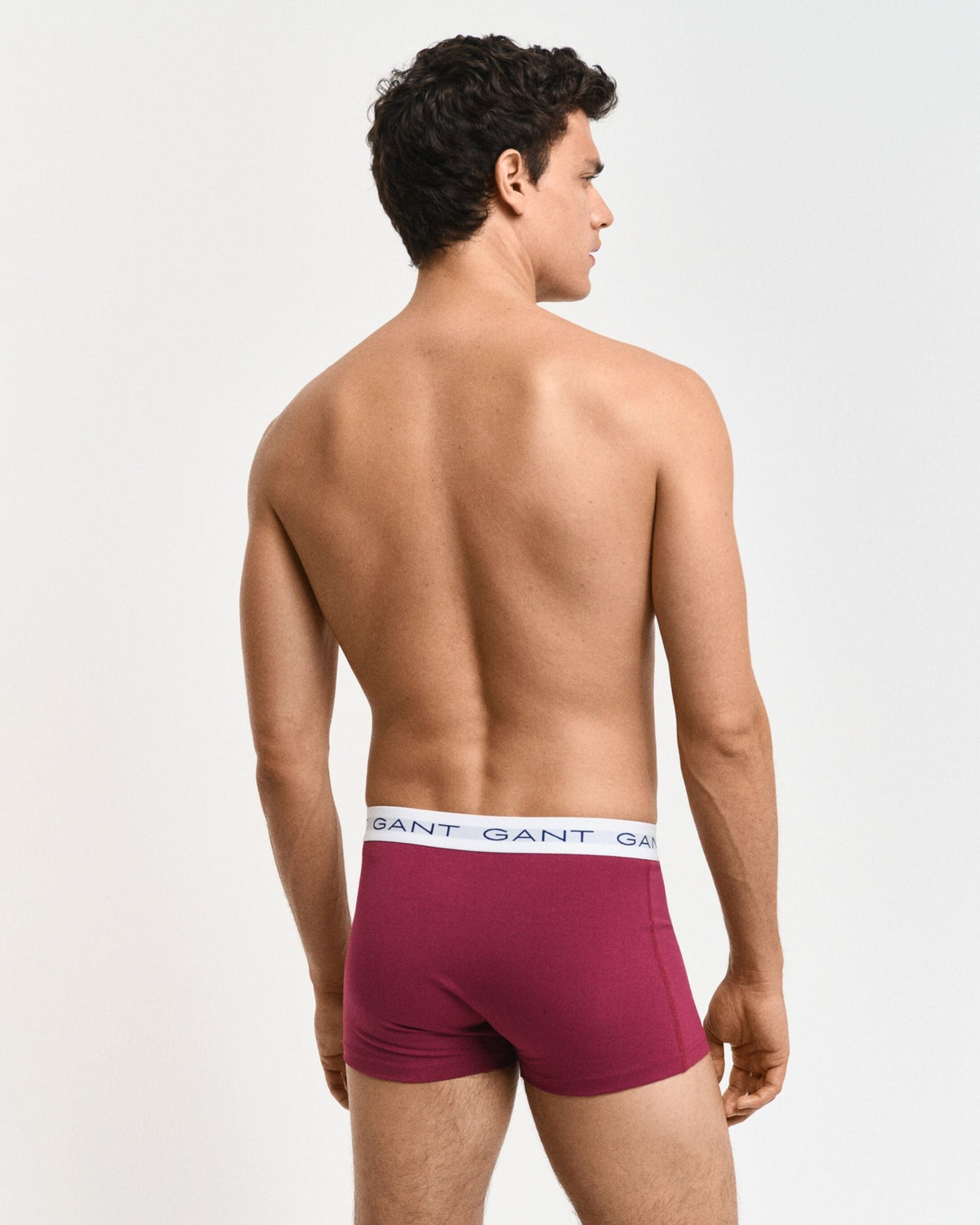 GantTrunks 3 - pack3 - Pack White Waistband Boxer Trunks, Burgundy/Green/NavyBoxers - and - Briefs.net