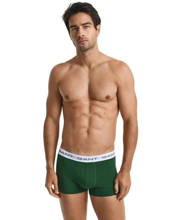 GantTrunks 3 - pack3 - Pack White Waistband Boxer Trunks, Navy/Green/BurgundyBoxers & Briefs