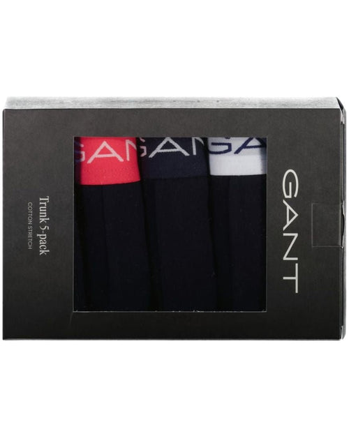 GantTrunks 5 - pack5 - Pack Classic Logo Boxer Trunks, Navy w/ coral/white/blueBoxers & Briefs