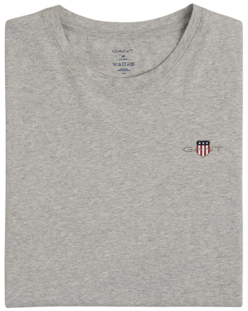 GantT-ShirtShield Logo Jersey Pyjama T-Shirt, Light Grey MelangeBoxers - and - Briefs.net