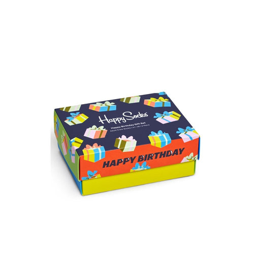 2-Pack Happy Birthday Socks Gift Box, Blue/Navy