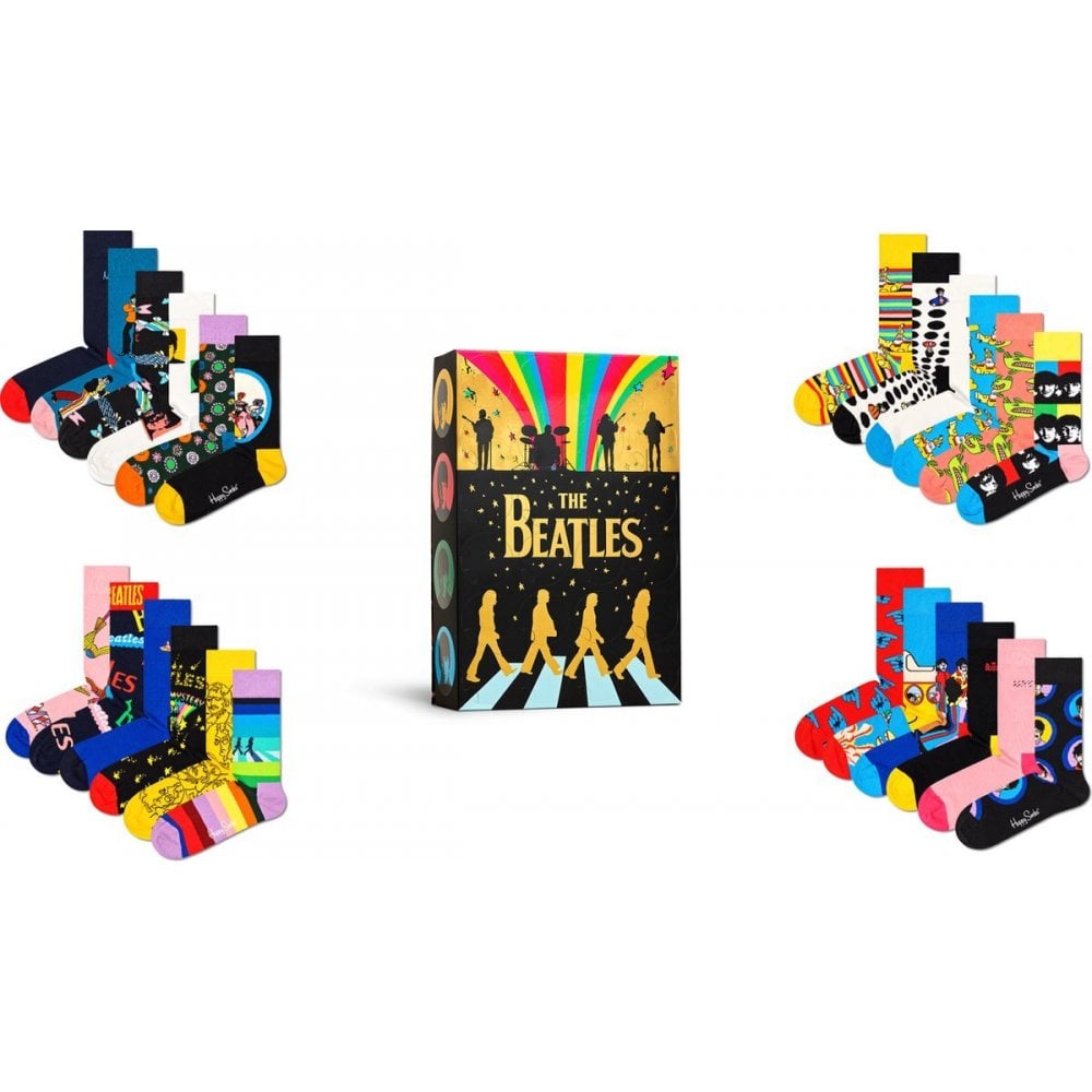 Happy Socks - 24 - Pack The Beatles Collection Socks Gift Box, Multi - Boxers - and - Briefs.net