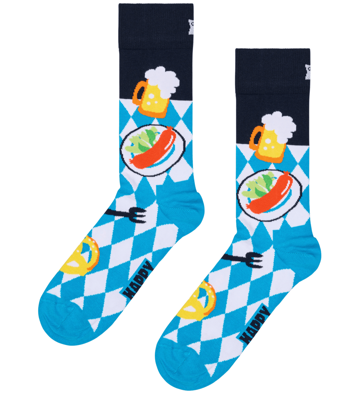 Happy SocksSocks 2 - pack2 - Pack Beer & Sausages Socks Gift Box, BlueBoxers & Briefs