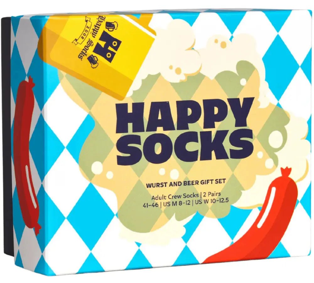 Happy SocksSocks 2 - pack2 - Pack Beer & Sausages Socks Gift Box, BlueBoxers & Briefs