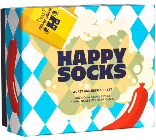 Happy SocksSocks 2 - pack2 - Pack Beer & Sausages Socks Gift Box, BlueBoxers & Briefs