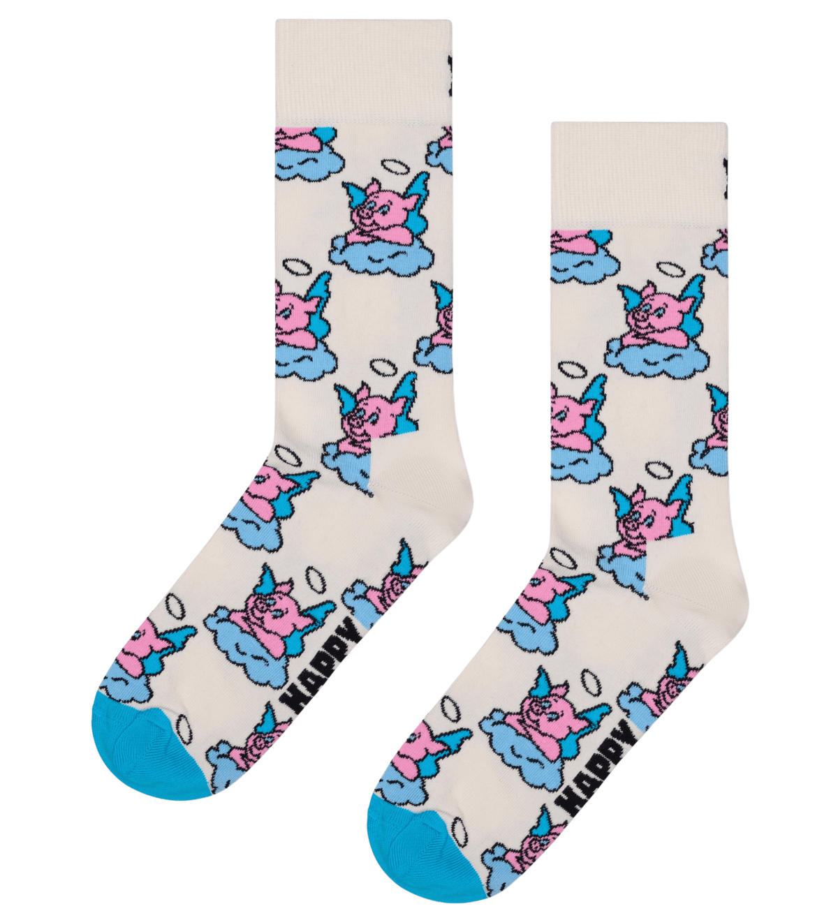 Happy SocksSocks 2 - pack2 - Pack Good Pig Bad Pig Socks Gift Box, WhiteBoxers & Briefs