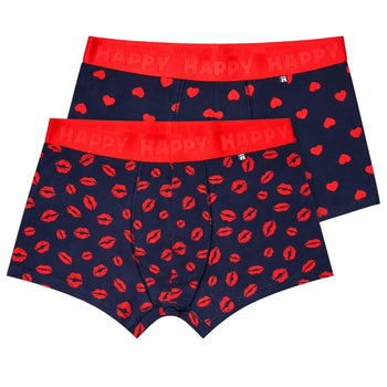 Happy SocksTrunks 2 - pack2 - Pack Love Gift Set, NavyBoxers & Briefs