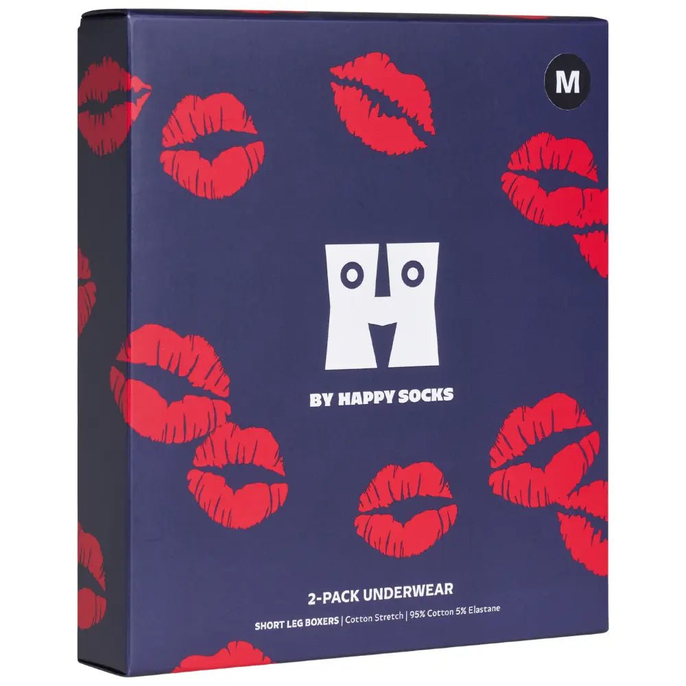 Happy SocksTrunks 2 - pack2 - Pack Love Gift Set, NavyBoxers & Briefs