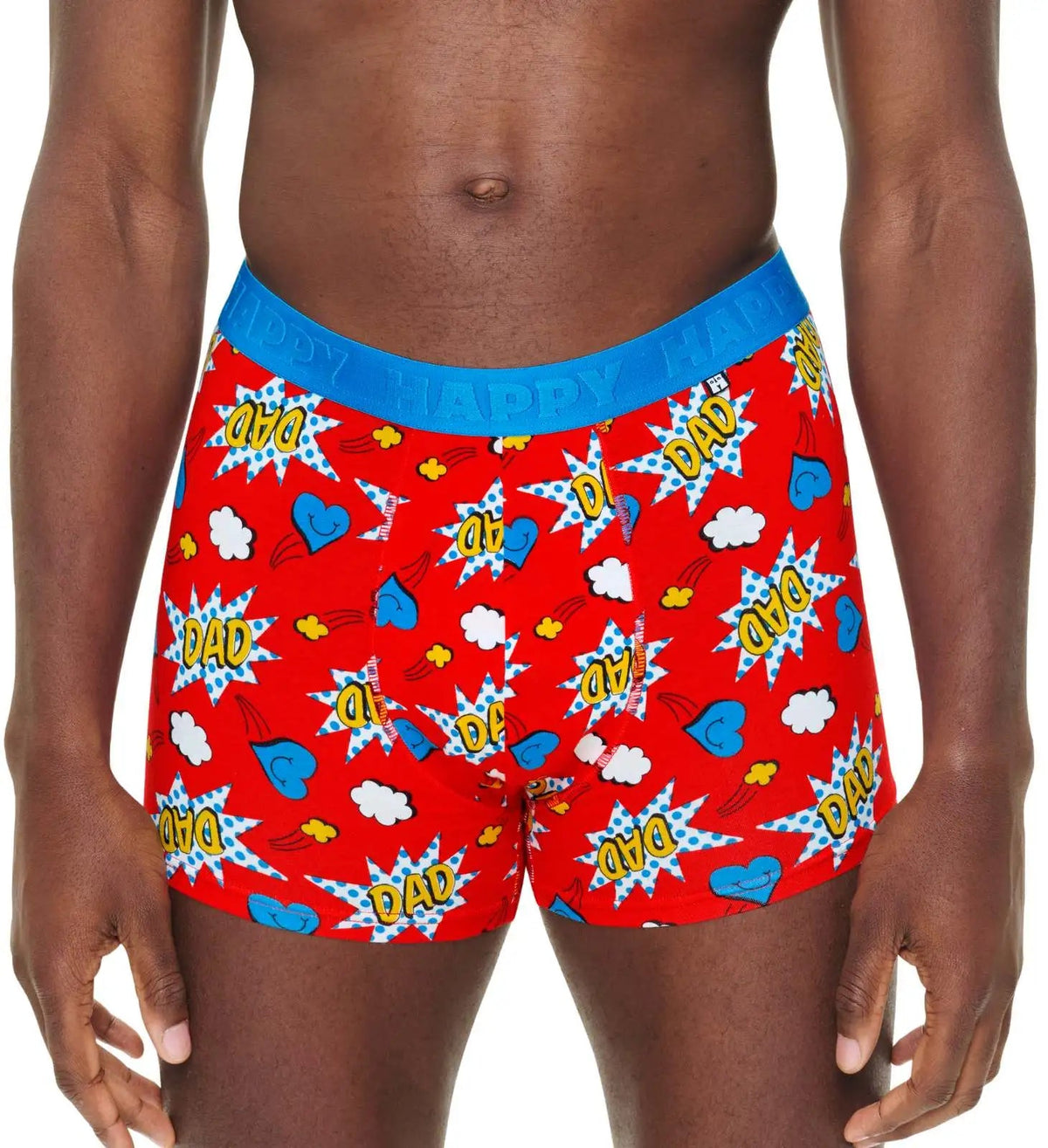 Happy SocksTrunks 2 - pack2 - Pack Super Dad Boxer Trunks Gift Box, Blue/RedBoxers & Briefs