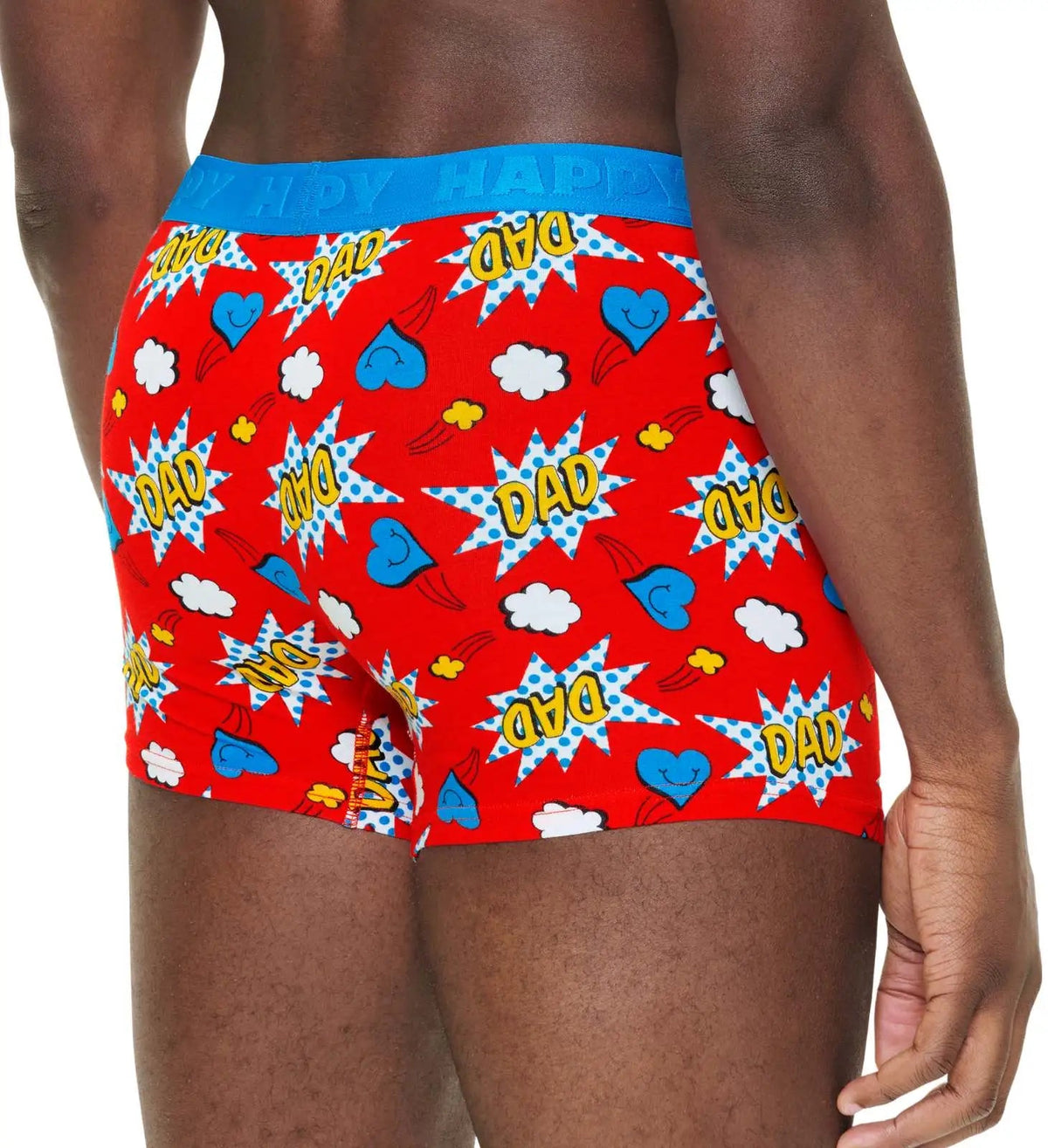 Happy SocksTrunks 2 - pack2 - Pack Super Dad Boxer Trunks Gift Box, Blue/RedBoxers & Briefs