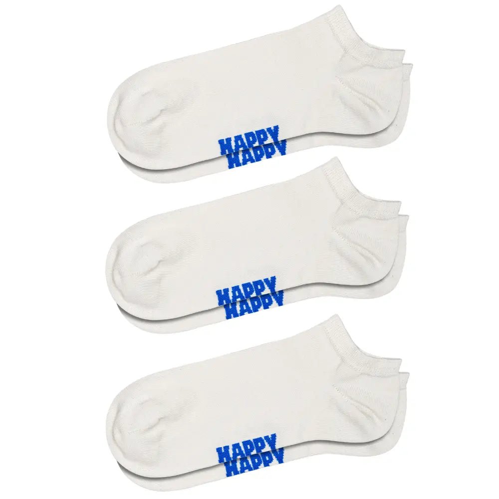 Happy SocksSocks 3 - pack3 - Pack Solid Low Socks WhiteBoxers & Briefs