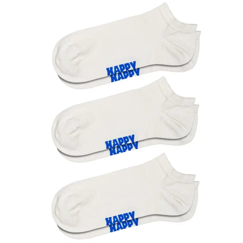 Happy SocksSocks 3 - pack3 - Pack Solid Low Socks WhiteBoxers & Briefs
