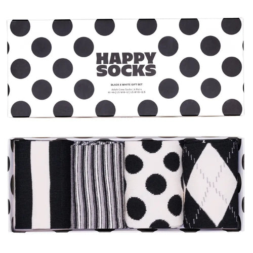 Happy SocksSocks 4 - pack4 - Pack Black and White Socks Gift SetBoxers & Briefs