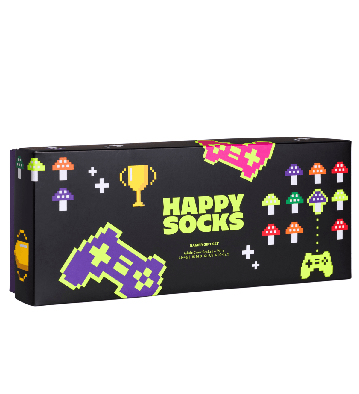 Happy SocksSocks 4 - pack4 - Pack Gamer Socks Gift Box, BlackBoxers & Briefs